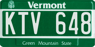 VT license plate KTV648