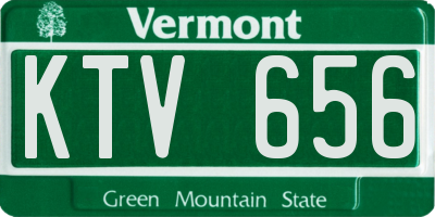 VT license plate KTV656