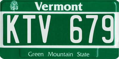 VT license plate KTV679