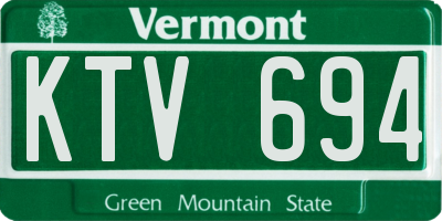 VT license plate KTV694