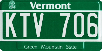 VT license plate KTV706