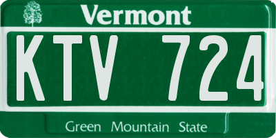 VT license plate KTV724