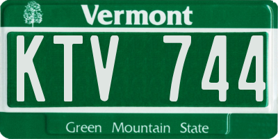 VT license plate KTV744