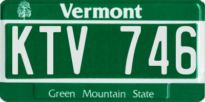VT license plate KTV746