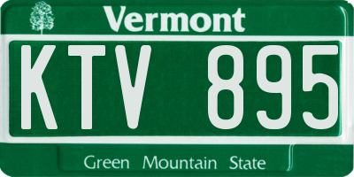 VT license plate KTV895