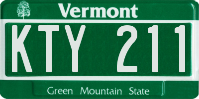 VT license plate KTY211