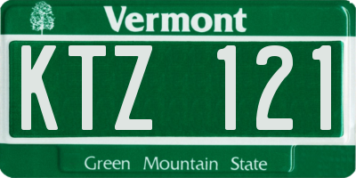 VT license plate KTZ121