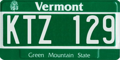VT license plate KTZ129