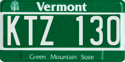 VT license plate KTZ130