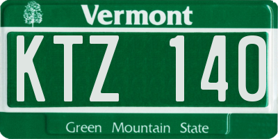 VT license plate KTZ140