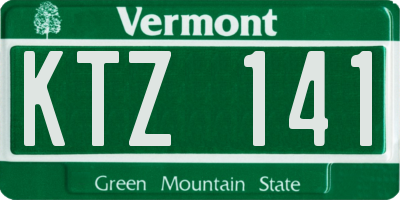 VT license plate KTZ141