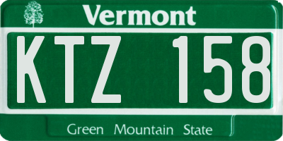 VT license plate KTZ158