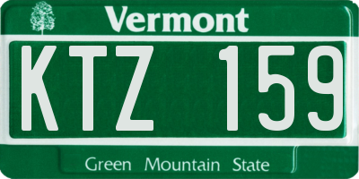 VT license plate KTZ159