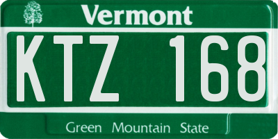 VT license plate KTZ168