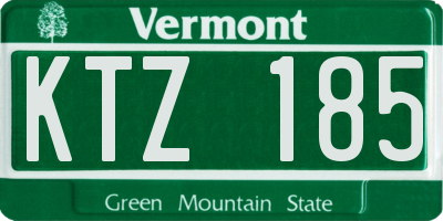 VT license plate KTZ185