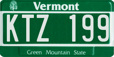 VT license plate KTZ199
