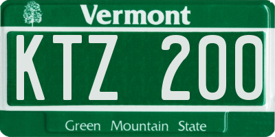 VT license plate KTZ200