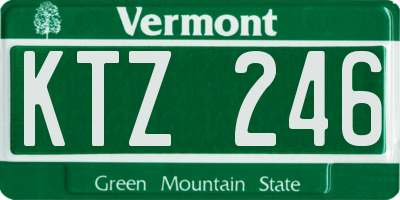 VT license plate KTZ246