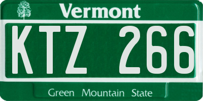 VT license plate KTZ266