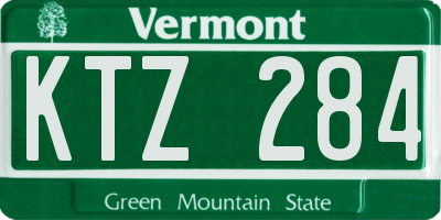 VT license plate KTZ284