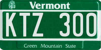 VT license plate KTZ300
