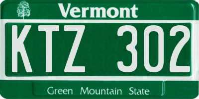 VT license plate KTZ302
