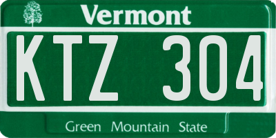 VT license plate KTZ304