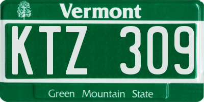 VT license plate KTZ309