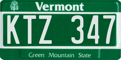 VT license plate KTZ347