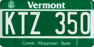 VT license plate KTZ350