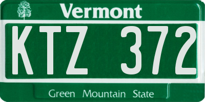 VT license plate KTZ372
