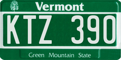 VT license plate KTZ390