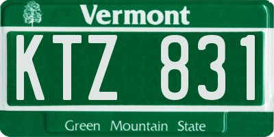 VT license plate KTZ831