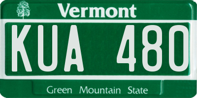 VT license plate KUA480