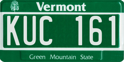 VT license plate KUC161