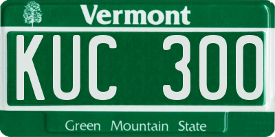VT license plate KUC300