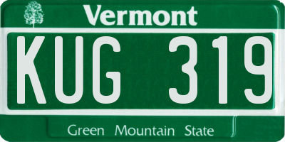 VT license plate KUG319