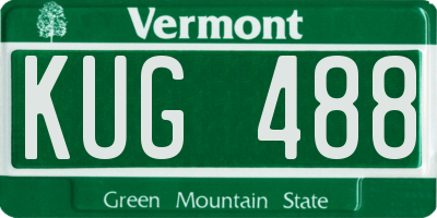 VT license plate KUG488