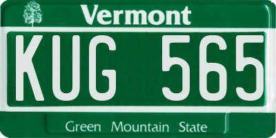 VT license plate KUG565