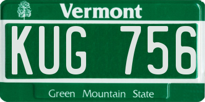 VT license plate KUG756