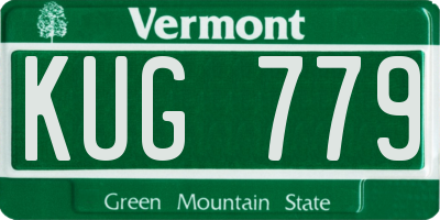 VT license plate KUG779