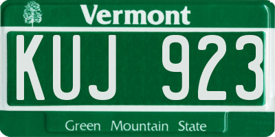 VT license plate KUJ923