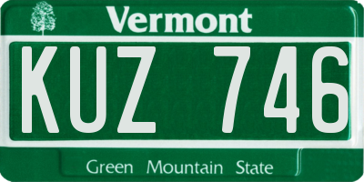 VT license plate KUZ746