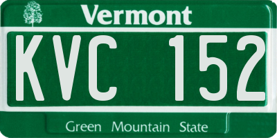 VT license plate KVC152