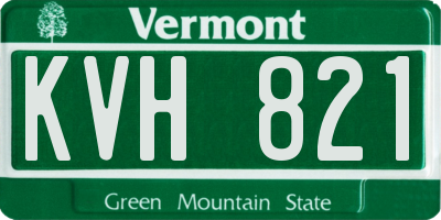 VT license plate KVH821
