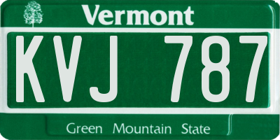 VT license plate KVJ787