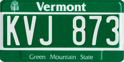 VT license plate KVJ873