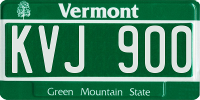 VT license plate KVJ900