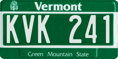 VT license plate KVK241