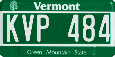 VT license plate KVP484